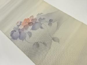 作家物　草花模様名古屋帯